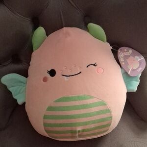 Squishmallows Pink and Green Stuffed Animal